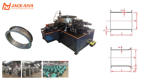 Otomatik Hidrolik Blower Aksyal fanlar için kabuğu Flange Yapma Makinesi