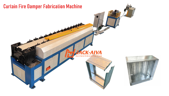 Yangın damper çerçeve yapma makinesi # Perde yangın damper imalat makinesi # Perde yangın damper çerçeve otomatik üretim hattı